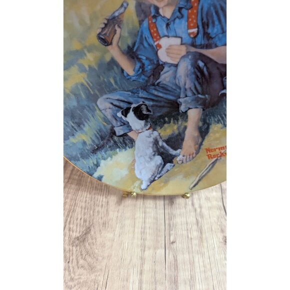 Norman Rockwells Barefoot Boy Collectors Plate Coca-Cola Limited Edition 1992 - Picture 5 of 9